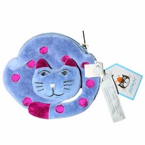 Vintage 2000 JELLYCAT RARE Cat Nap Purse Small Plush Pouch J160 BRAND NEW